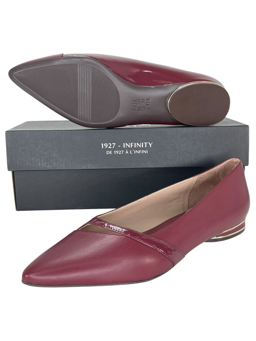 Naturalizer Bria Cranberry Faux Leather Womens Flats Size 8.5M - Picture 10 of 11